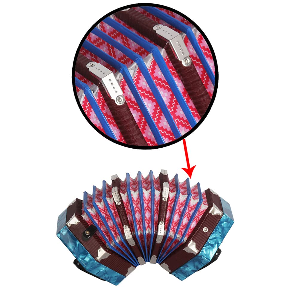 Fisarmonica Concertina Fisarmonica 20 tasti 40 Reed Anglo Style con borsa per il trasporto