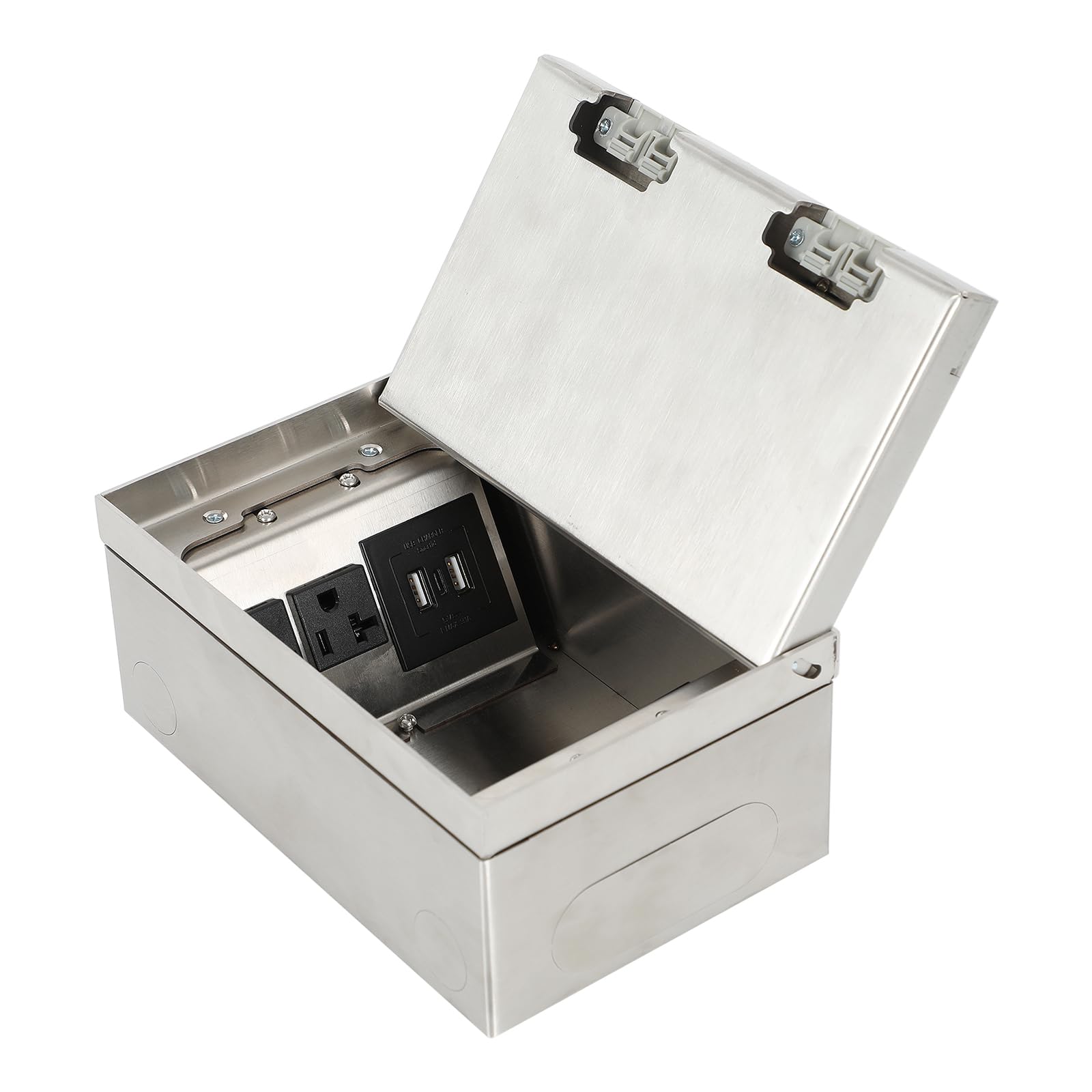 Recessed Concealed Socket Snapklik.com : Recessed Flat Hidden Socket Kit Electrical Floor Box ...