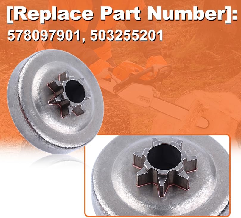 Miniatura 3 de Kit de tambor de embrague de piñón recto para Jonsered CS 2141, 2145, 2149, 2150, 2152, 2153, 2156, 2159, motosierra 503873072