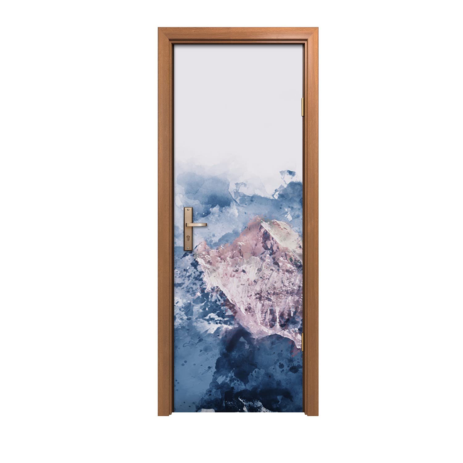 Autocollant de porte 70x200cm aquarelle pour decoration murale