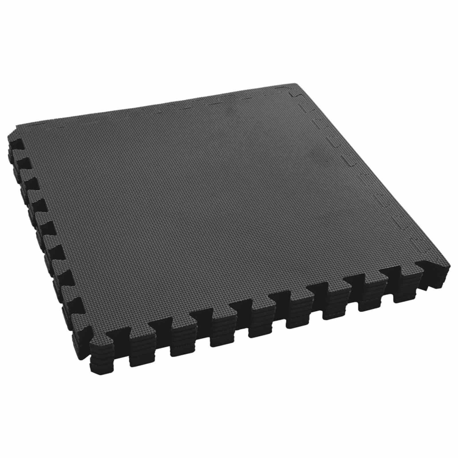 vidaXL Tapis de Sol de Piscine 6 pc Noir 2,16 ㎡ Mousse EVA