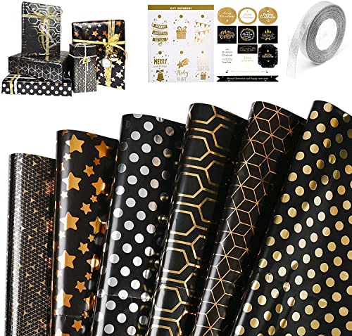 Papel de Regalo Negro Marca TUOCO