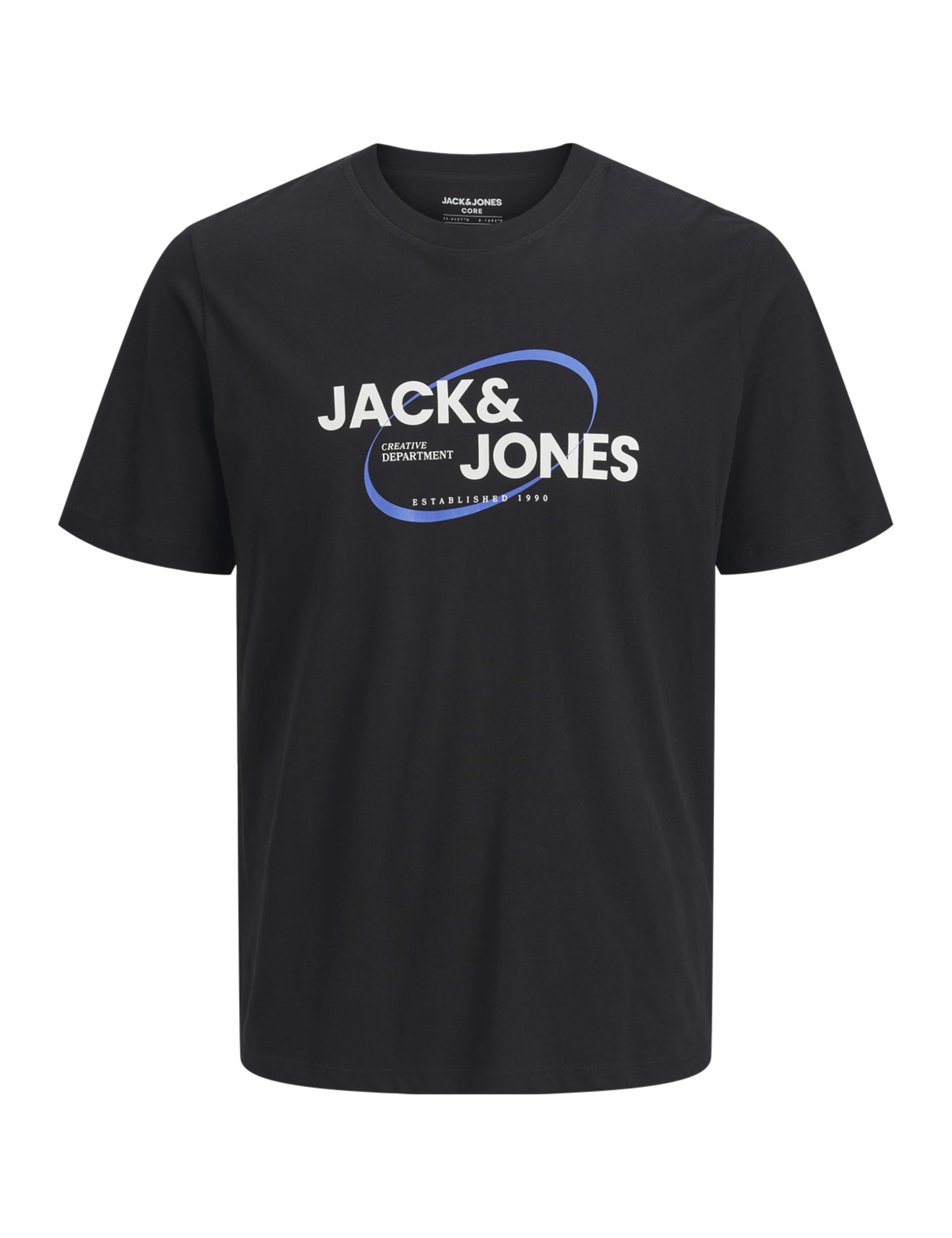 JACK & JONES Herren Shirt Kurzarmshirt T-Shirt Branding Tee Crew Neck, Farbe:Schwarz, Artikel:12267380-black, Größe:S