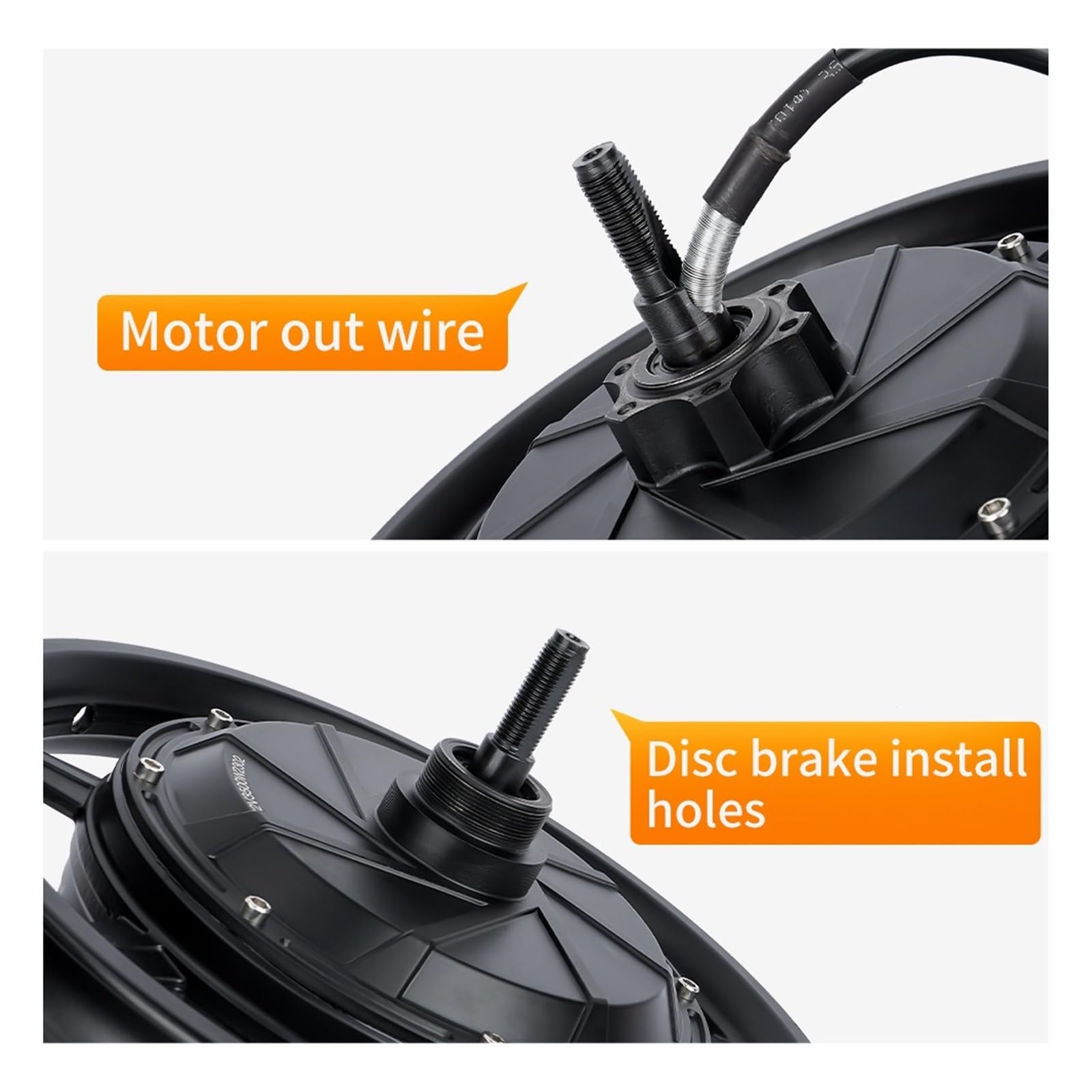 Motore Del Mozzo Della Bicicletta Elettrica Da 14 Pollici, Ruota 48V 60V 72V 1500W-3500W, 120KM/H, Monopattino Ad Alta Velocità Senza Spazzole 1200 Giri/min Motore Potente