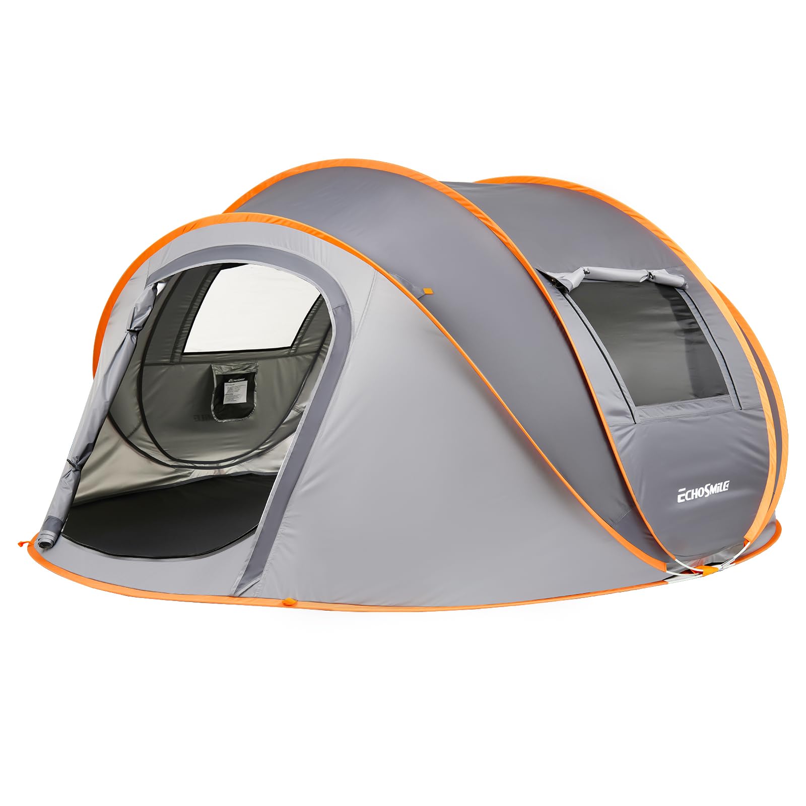 EchoSmile Pop up Zelt 4-8 Personen, Wurfzelt Wasserdicht mit 2 Belüftungsfenstern, Familienzelt & Campingzelt für Picknick, Wandern und Outdoor Aktivitäten