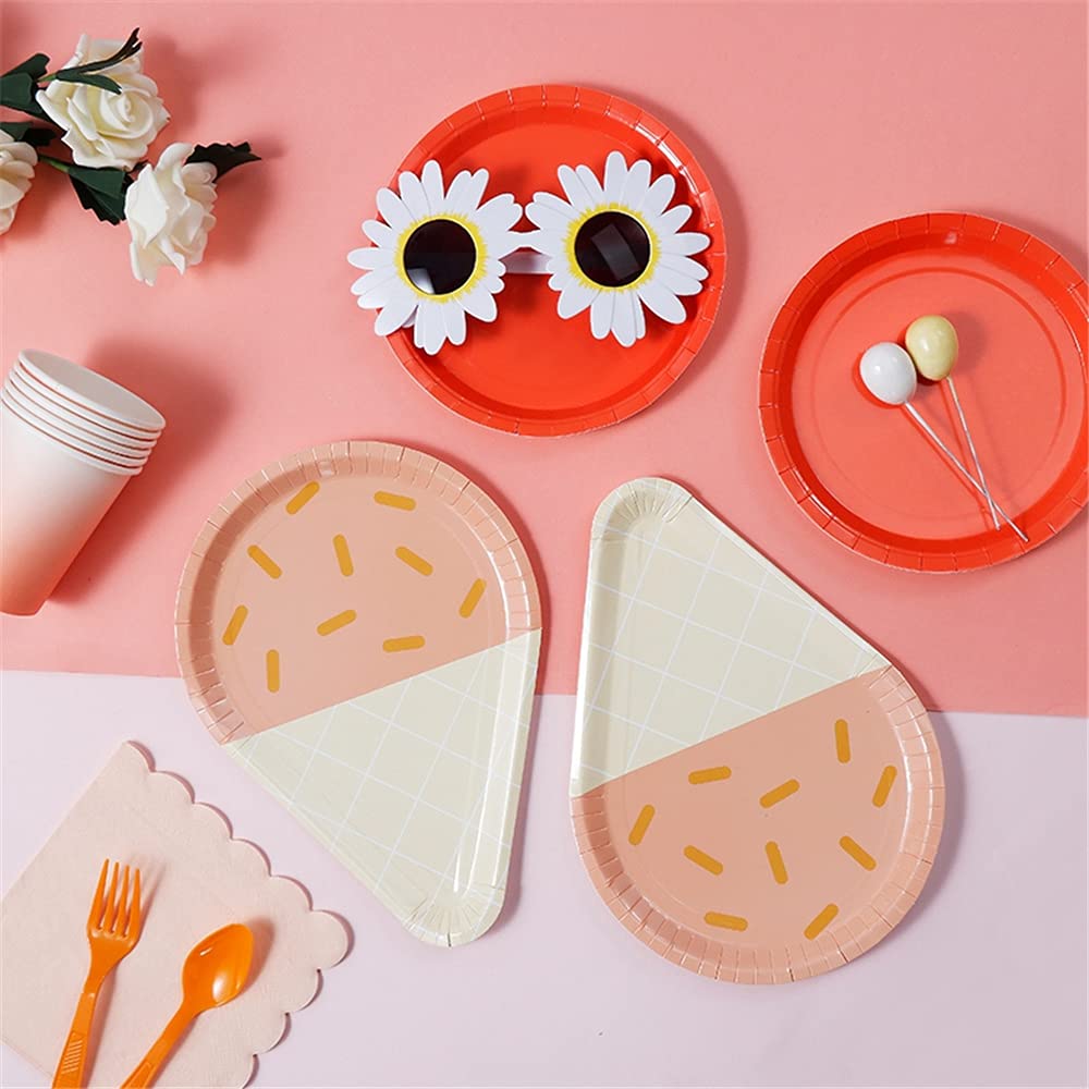 Assiettes En Carton Pour Fête De Crème Glacée - France