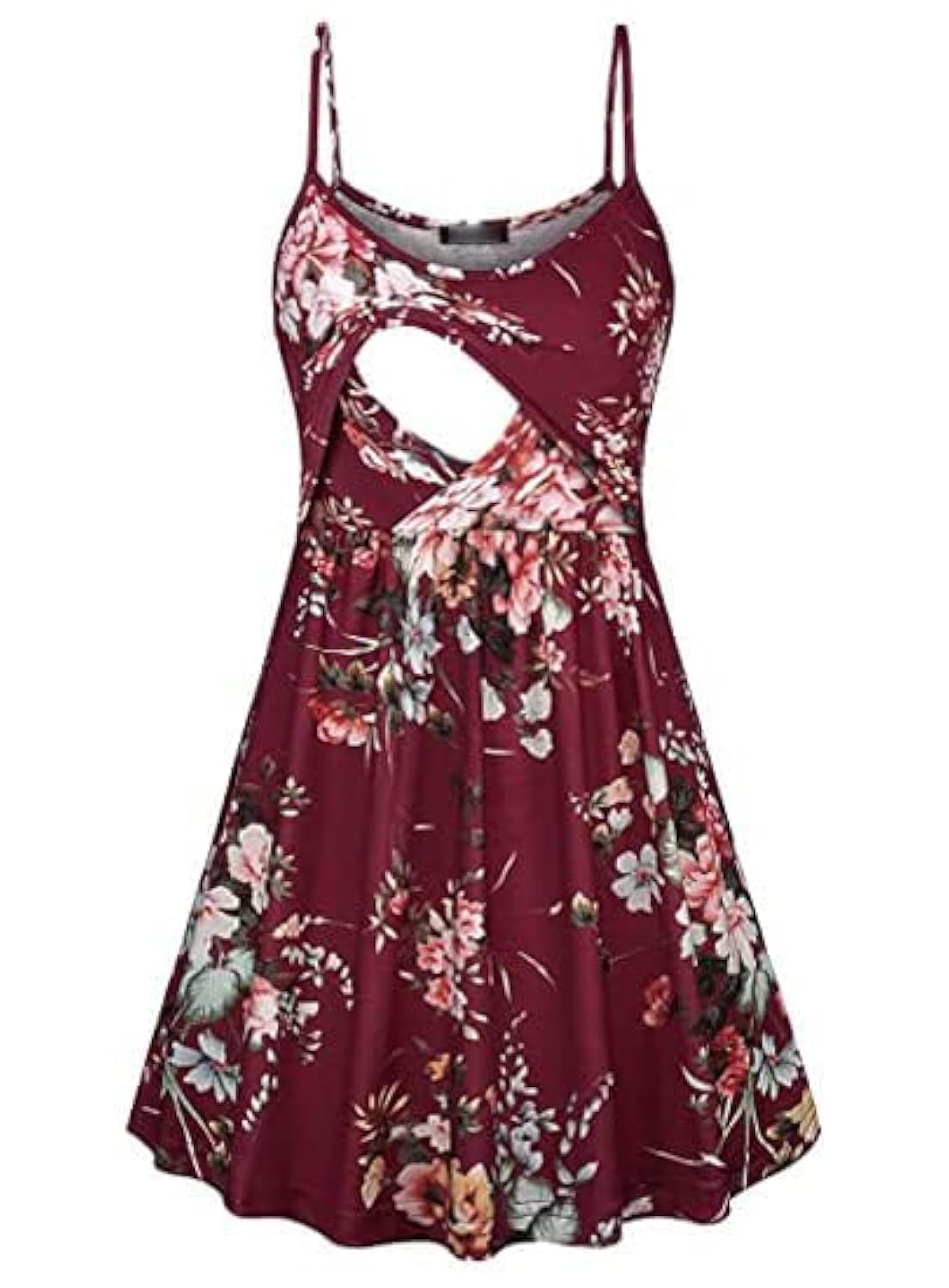 Connche - Vestido floral de verano para maternidad, tirantes delgados, lactancia