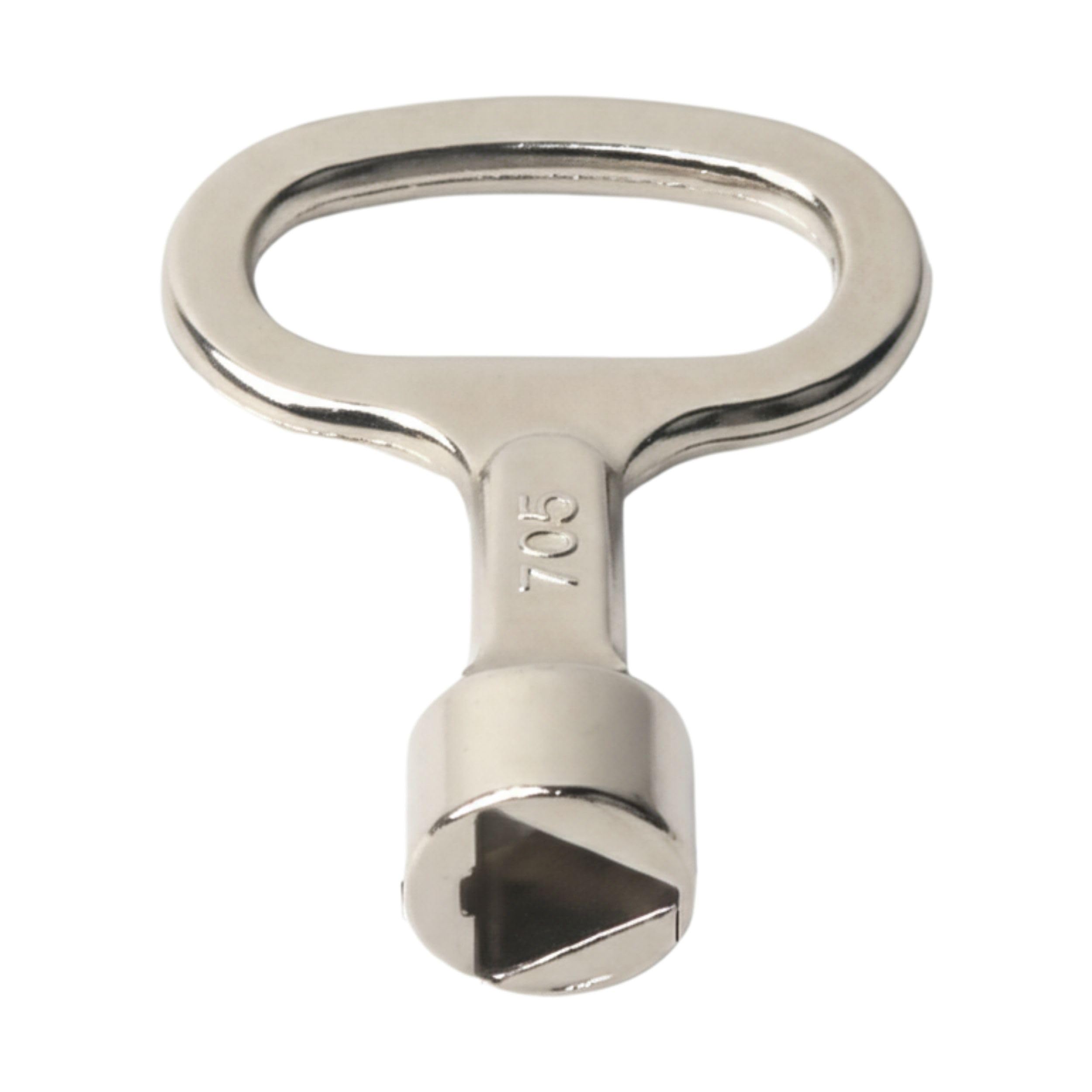 Ms705 Silver Metal Meter Box Keys – Heavy-Duty Triangular Utility Key For Gas & Electric Meter Cabinets Aluminium Finish – Pack Of 1 Keys (Uk Standard Fit)