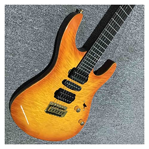AMINIY Guitare électrique avec Pick-up Jazz Maple Col Full Taille Panneau en Acajou Flaillé Maple Haut Guitare… - Les Beatles, Paul McCartney, John Lennon, RIngo Starr, George Harrison AMINIY Guitare électrique avec Pick-up Jazz Maple Col Full Taille Panneau en Acajou Flaillé Maple Haut Guitare… – Image 7