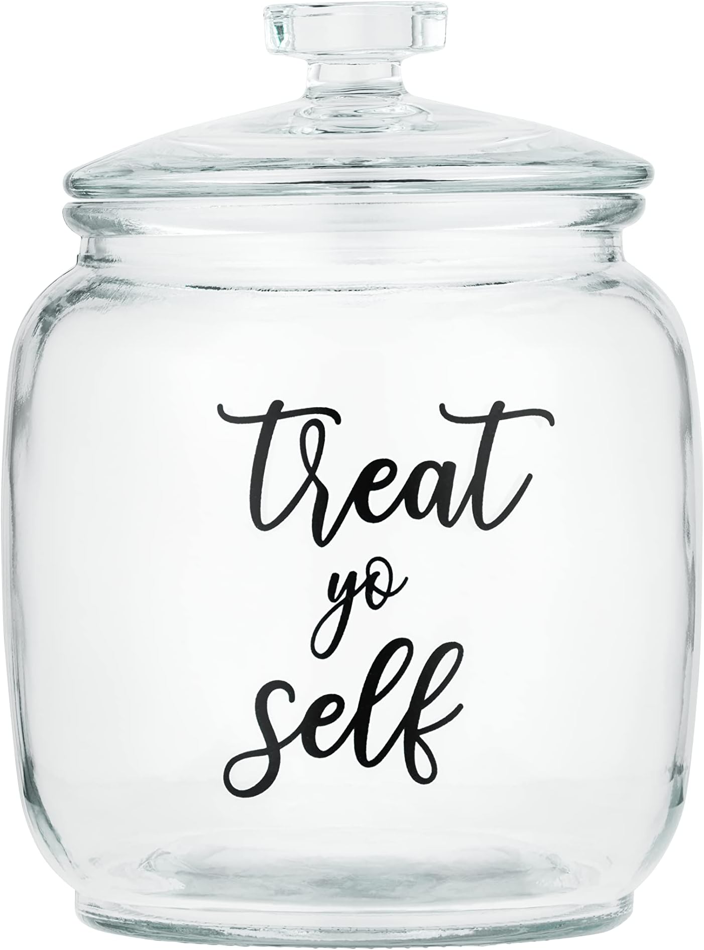 Personalized Dog Treat Container - Glass Pet Food Storage Jar With Wooden Lid Customizable