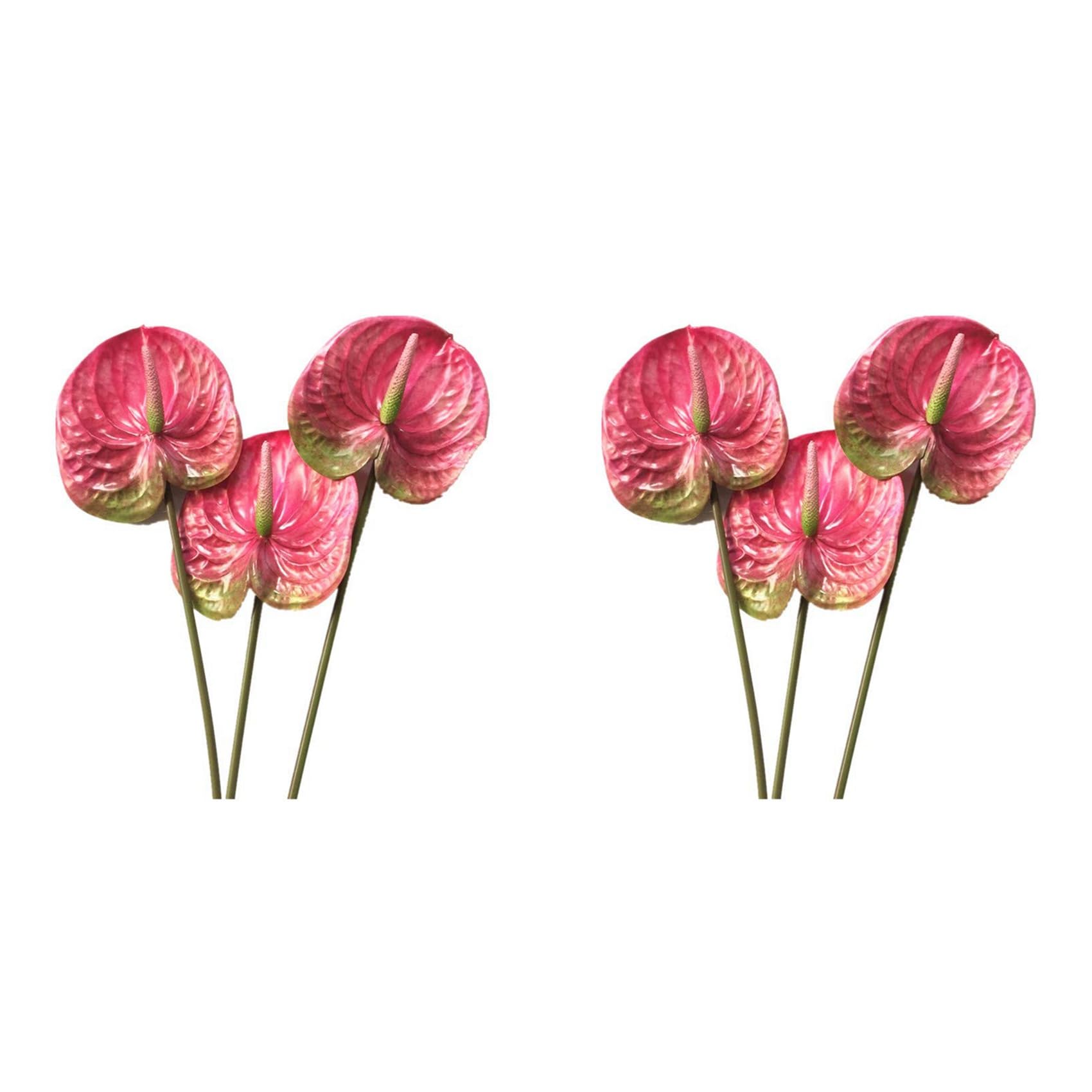 Anthurium artificiel rose fleur artificielle mariage bouquet home decor 6 pcs