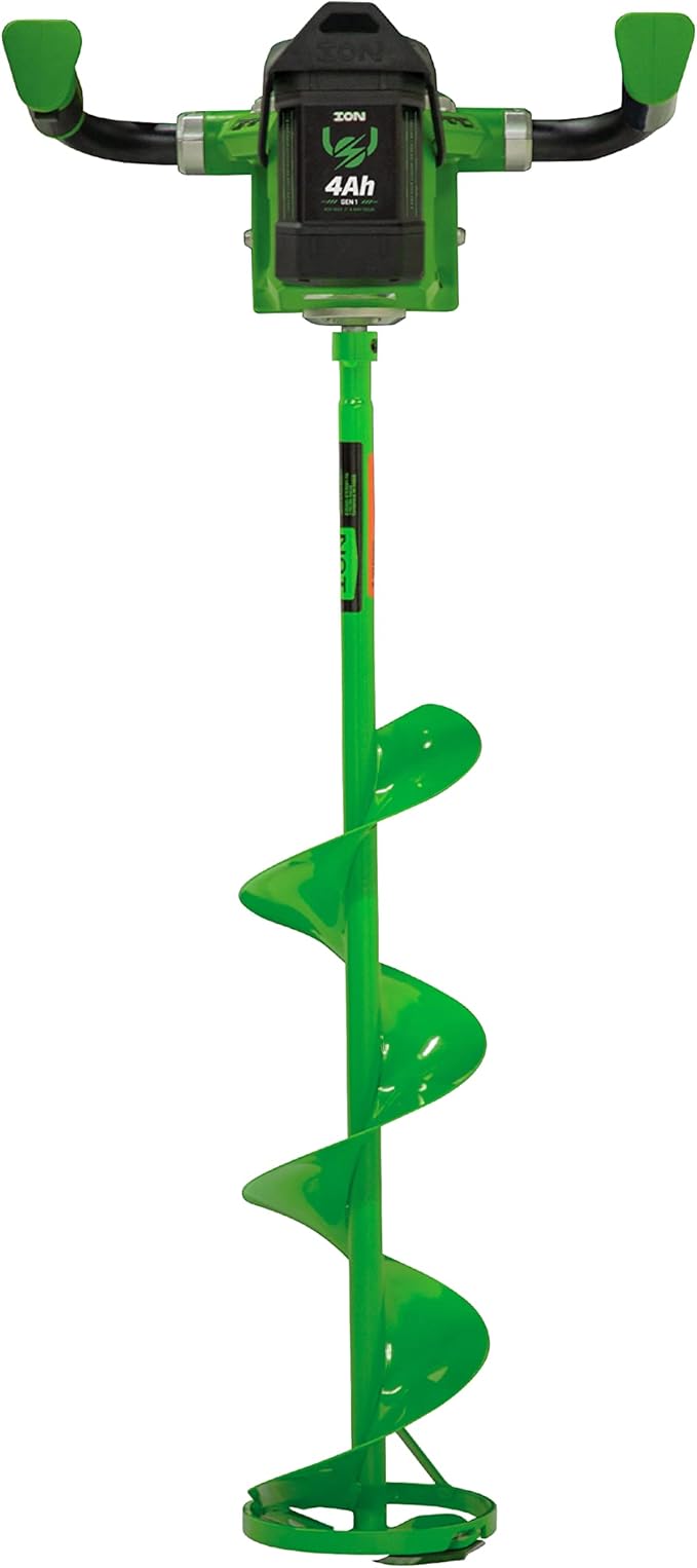 Ion Ice Fishing 8" Electric Power Ice Fishing Auger with High