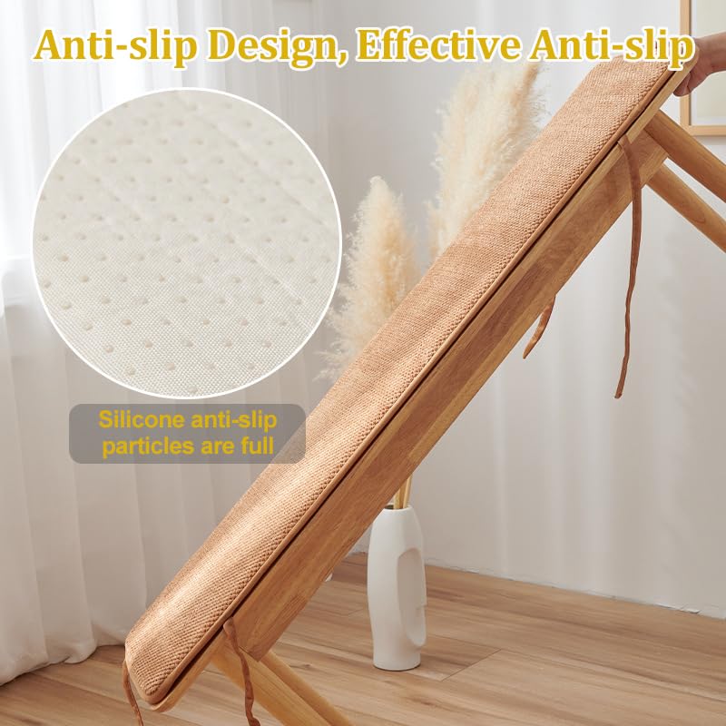 Cuscino per panchina, 2 3 posti, spessore 3/5 cm, 100/120 cm, cuscino lungo per sedia per interni ed esterni (120 x 35 x 5 cm, giallo