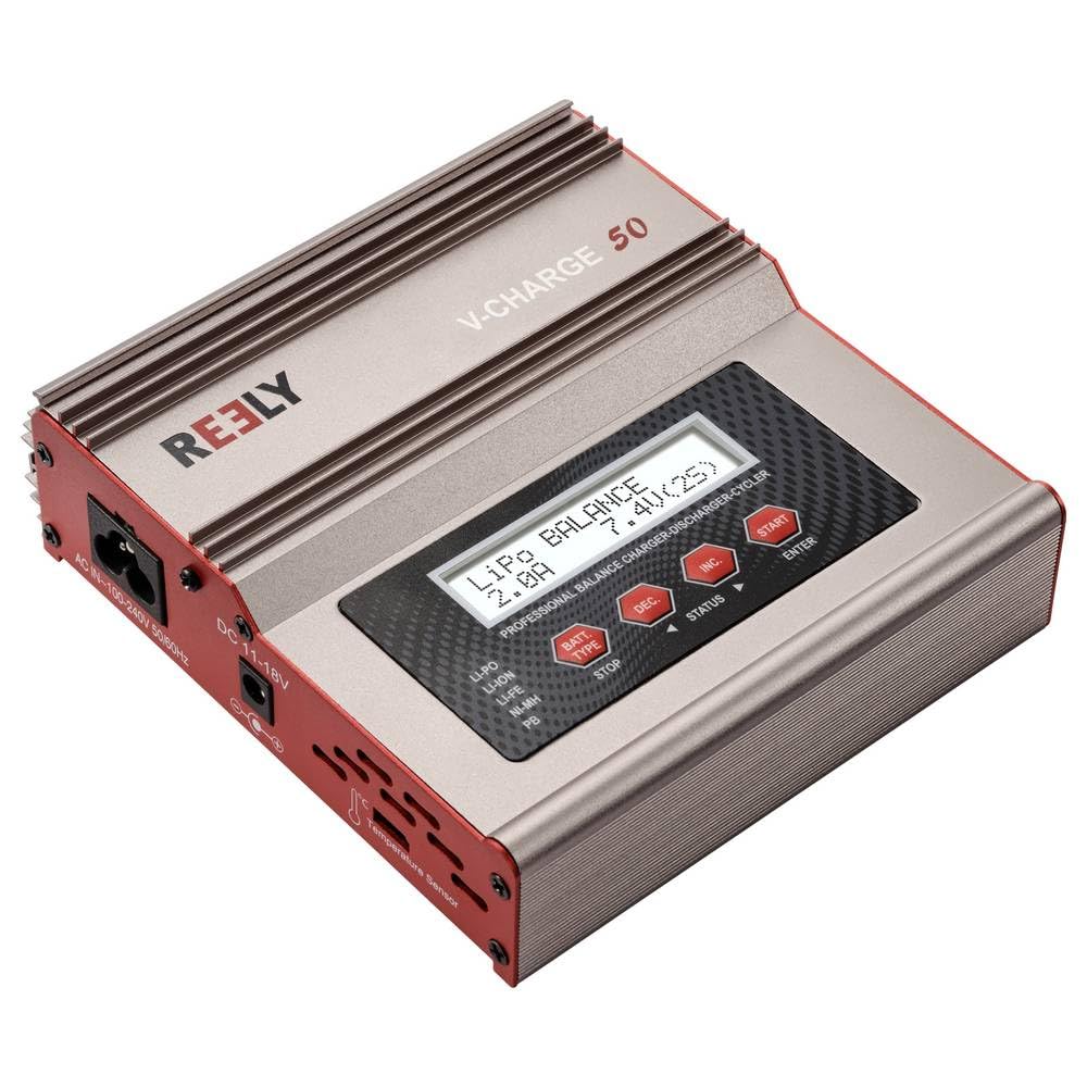 Reely V-Charge 50 Modellbau-Multifunktionsladegerät 12 V, 230 V 7 A LiIon, LiFePO, LiPo, NiCd, NiMH, Blei