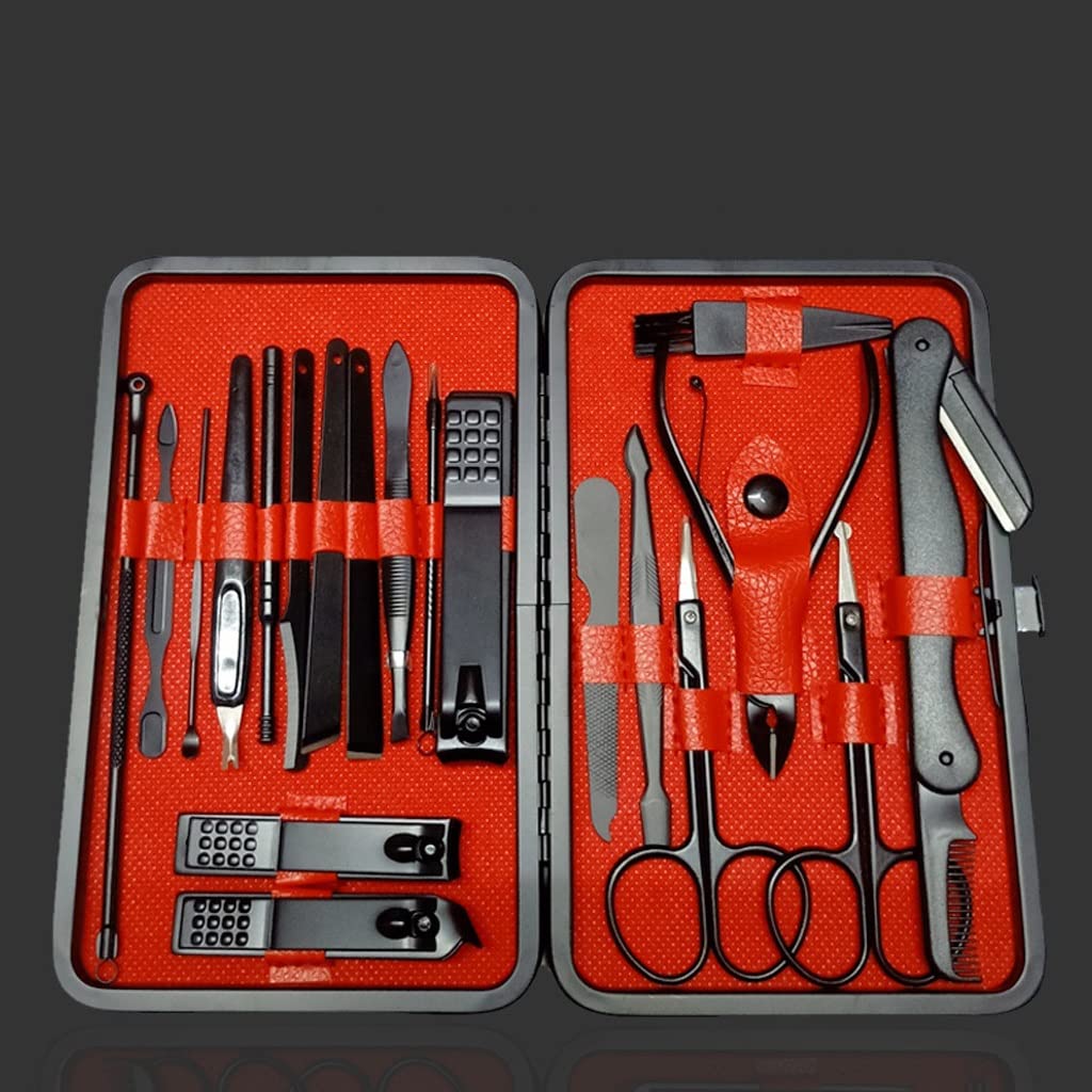 Set de cortaúñas de Viaje para manicura y Cuidado Personal con Lima incorporada. Apto para Hombres y Mujeres. para Usar en casa.