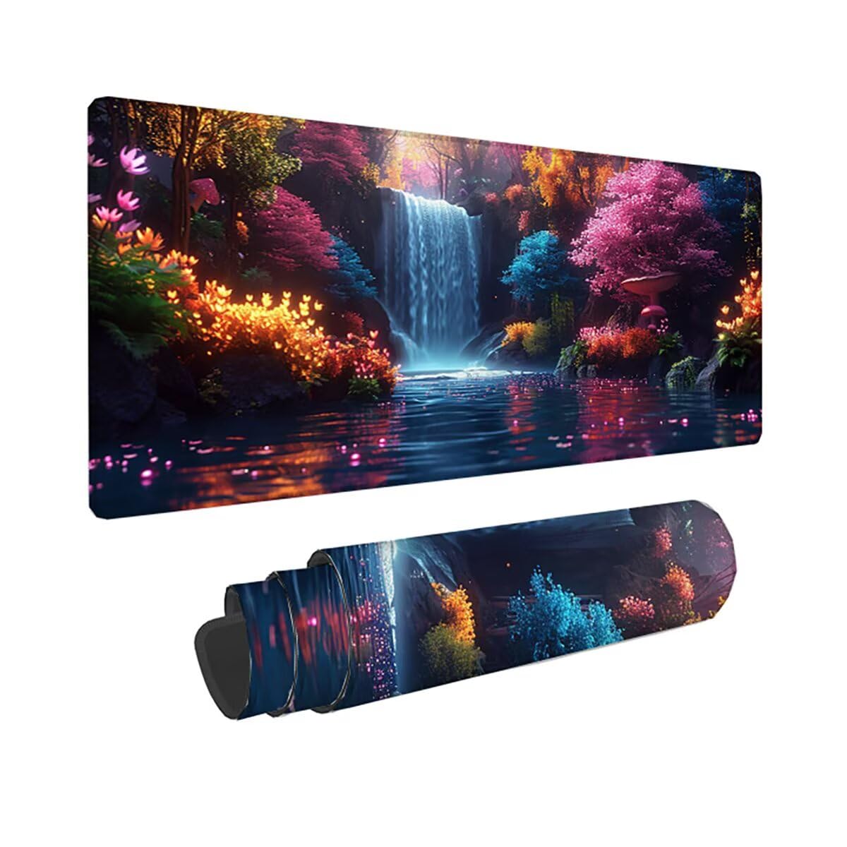 Podkładka pod mysz do gier XXL duża mysz 1500 x 800 x 3 mm, duża podkładka pod biurko z antypoślizgową gumową podstawą dla graczy PC, poprawia precyzję i prędkość jesień PjY13555 N-U