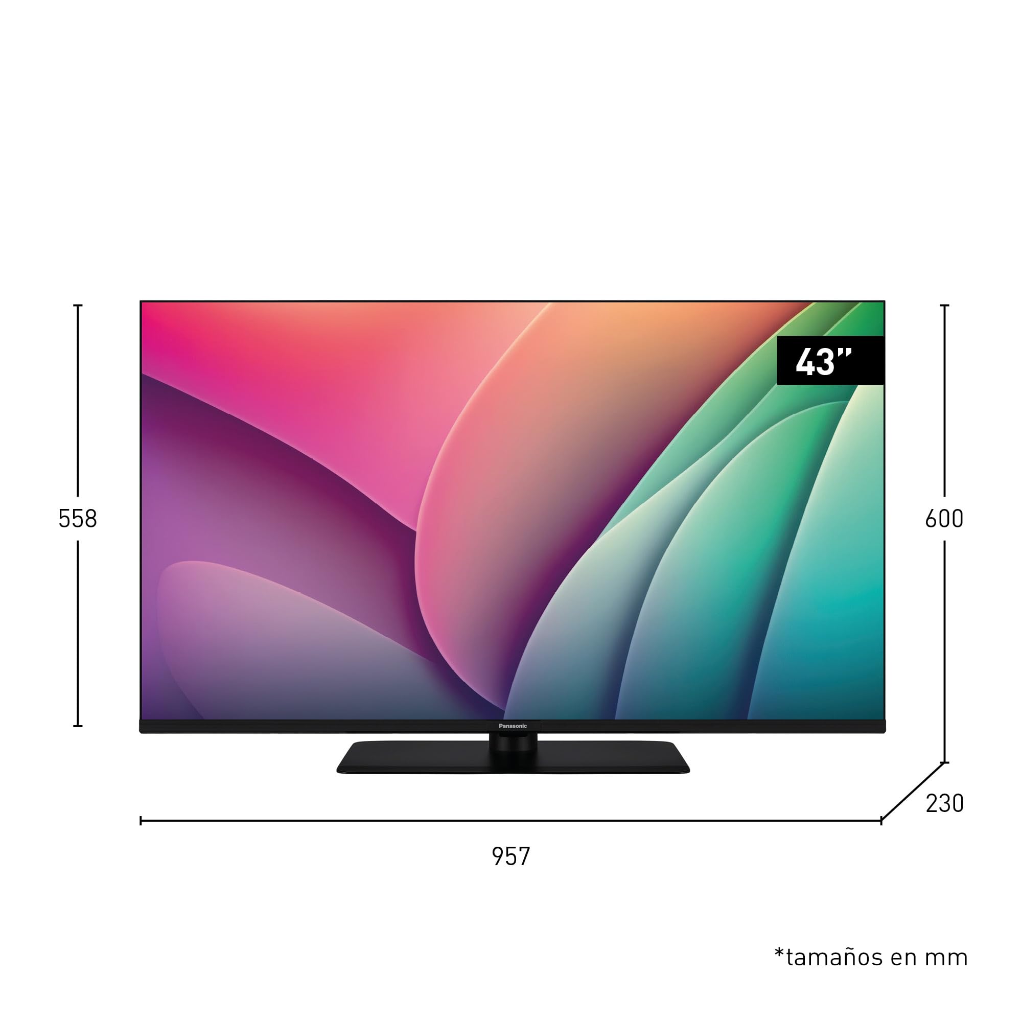 Panasonic Premium TV-43W80AEZC, Serie W80 43 Pulgadas 4K Ultra HD QLED Smart TV, Fire TV, Dolby Vision y Atmos, Modo De Juego Extremo, Control por Voz de Alexa, Airplay, Negro