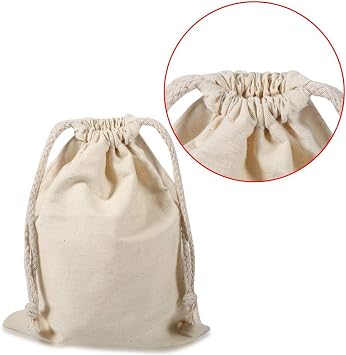Extra Large Cotton Laundry Bag, Cotton Craft Heavy Duty Bags for Home Storage Beige(1520cm)