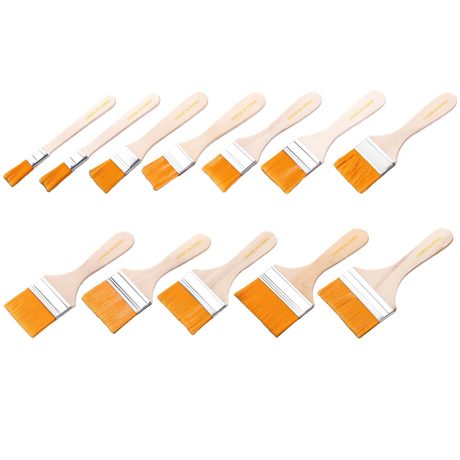10 pennelli con setole morbide e manico in legno, include 1 paio di guanti per armadi da parete e bordi, strumenti per la pulizia della casa
