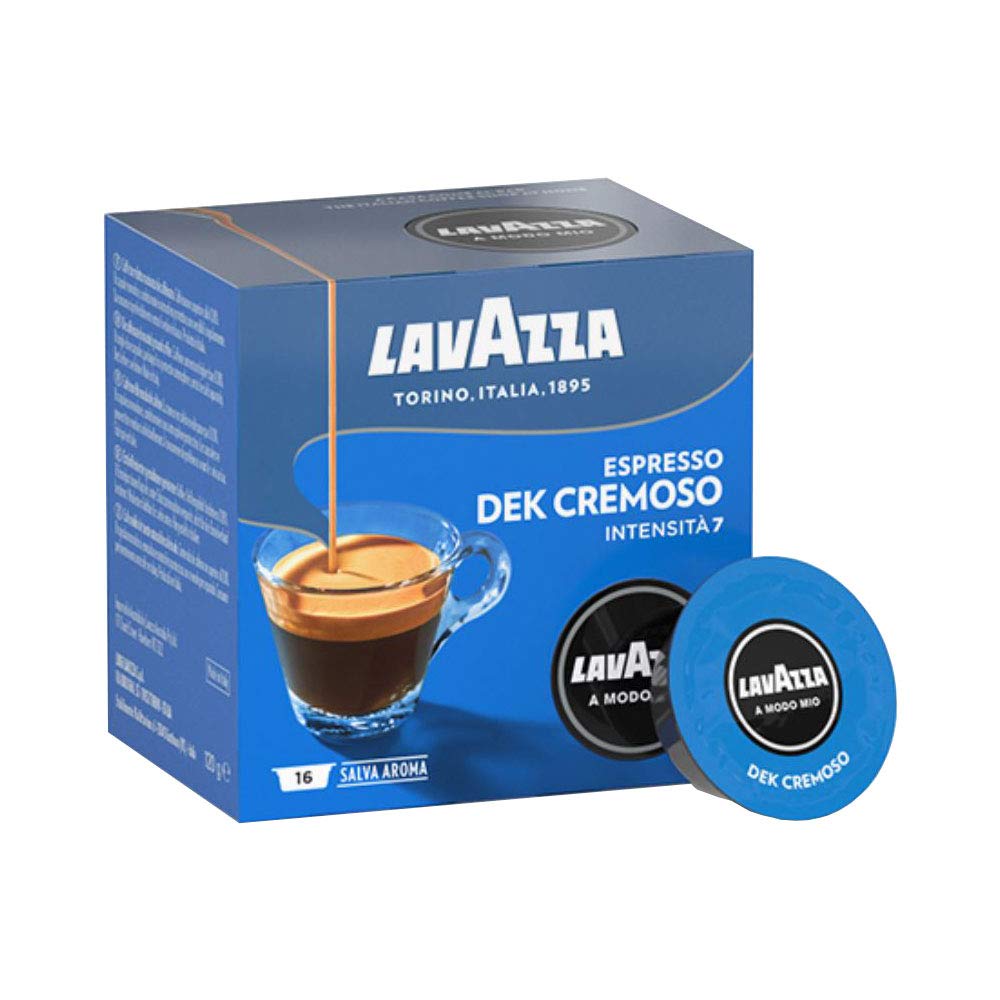 Lavazza A Modo Mio Espresso Dek Cremoso, 8x 16 Caps (8x 120g)