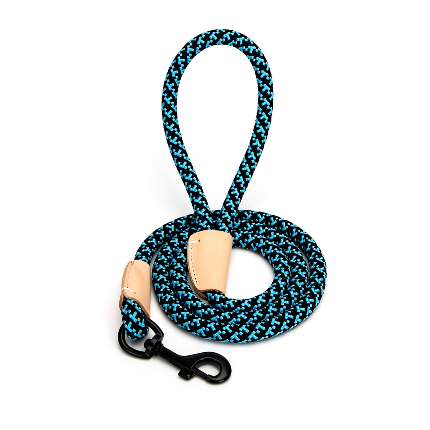 Strong and Adjustable Rope Dog Leash - Ideal for Walks and Training Provides Control and Comfort, Monochrome