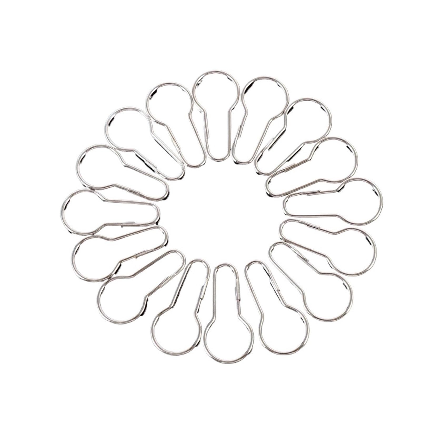 cafe curtain rings 200pcs Gourd Curtain Rings Stainless Steel Shower Hooks Metal Rustproof Rod Hanger Buckle Kitchen Bathroom Bedroom Hook