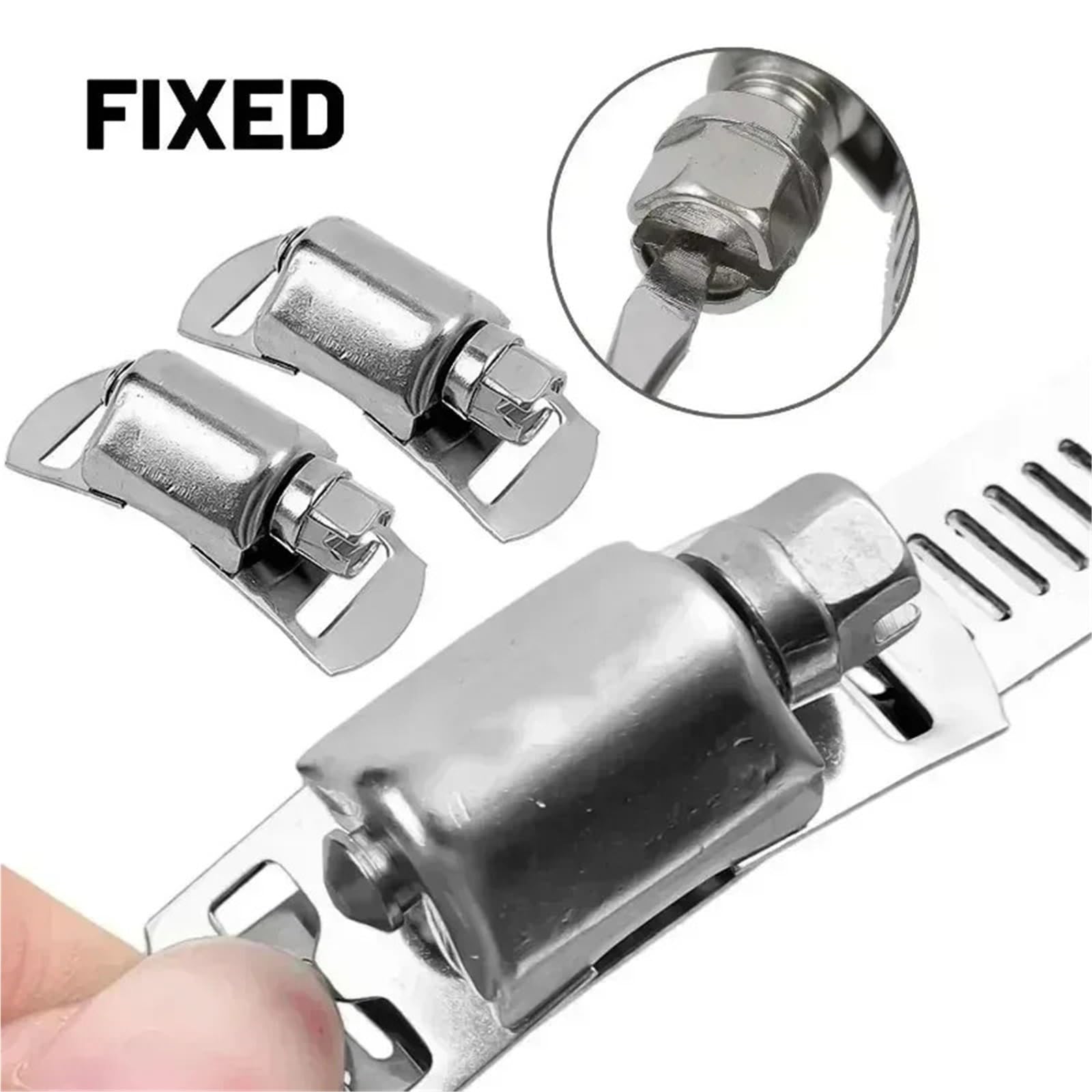 Juego de 3 abrazaderas manguera ajustables, engranaje tornillo sin fin, sujetadores abrazadera acero inoxidable, accesorios for automóviles, y para Manguera(2.5m)