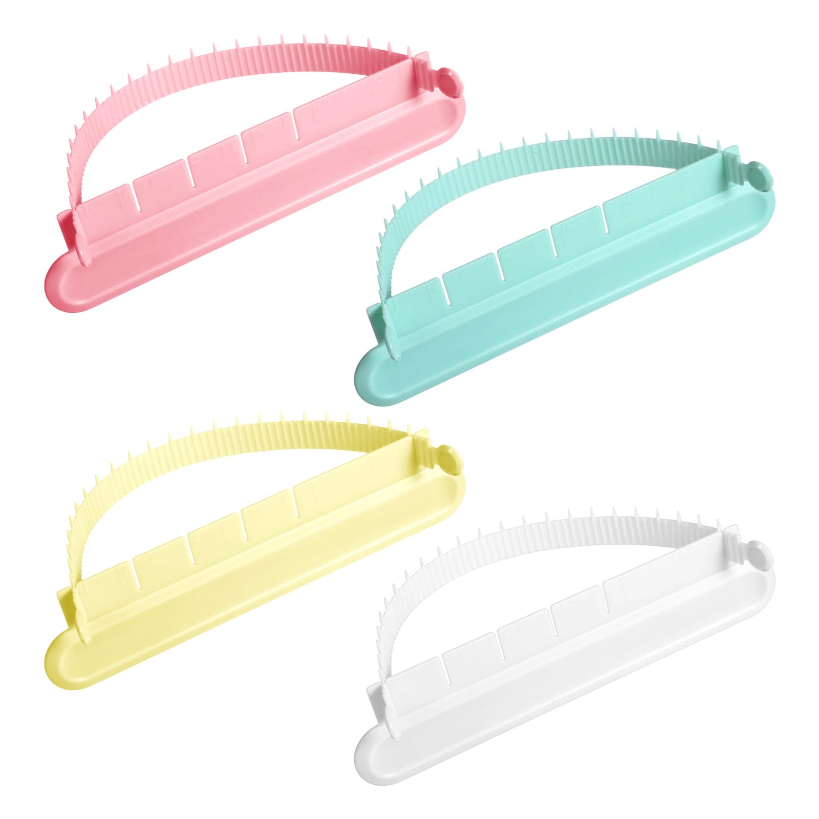 Ouligay 4 PCS Cake Arch Guide Tool Adjustable Fondant Cake Arc Ruler, Decorative Marking Divider Aid, Pastry Decorating Supplies, Convenient for Controlling the Size and Position of the Arc