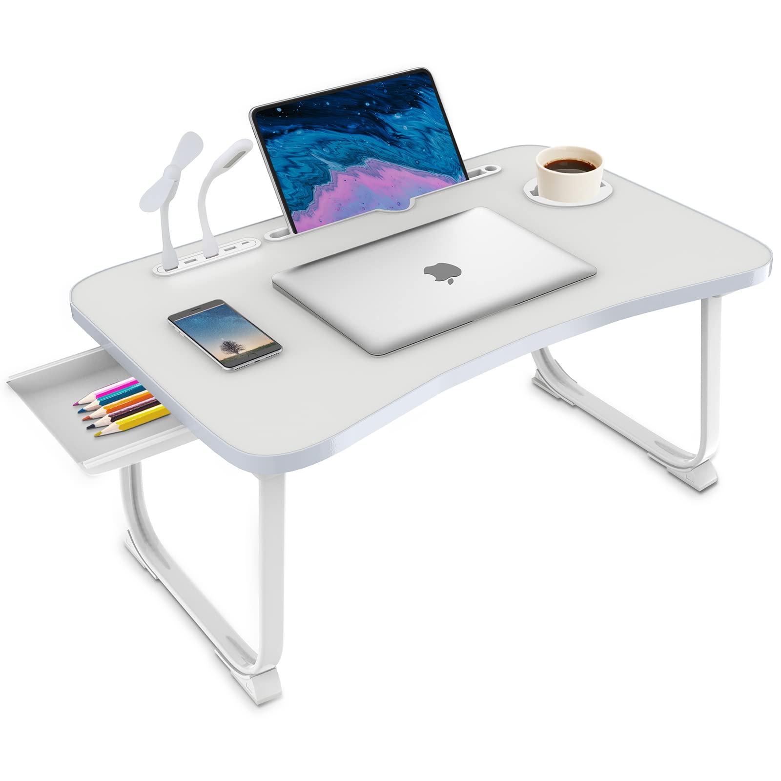 Buy Fayquaze Laptop Bed Desk, Portable Foldable Laptop Bed Table with