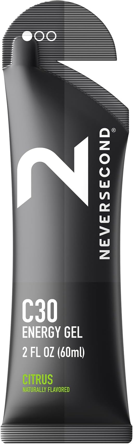 Neversecond C30 Energy Gel, Performance Nutrition & Hydration, Never2 Energy Gel for Ultra Triathlons, Cycling & Marathons (Citrus Flavor, 12-Count Pack)