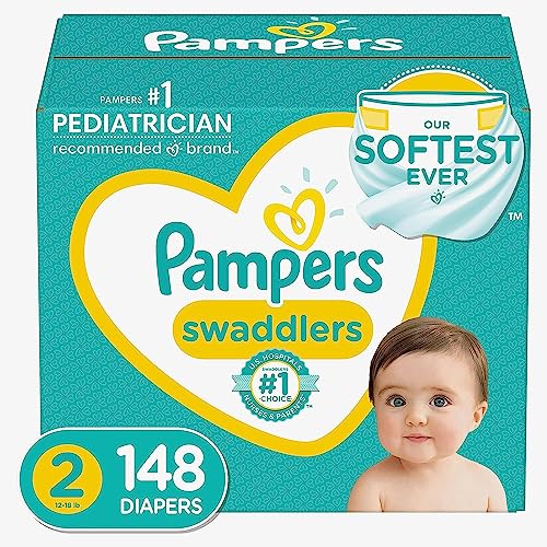 Image of Pampers Swaddlers Newborn Diaper Size 2 148 Count