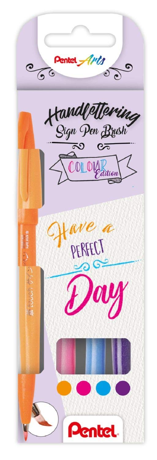 Pentel Sing Pen Brush - 4'lü Blister (F-P-S-V)