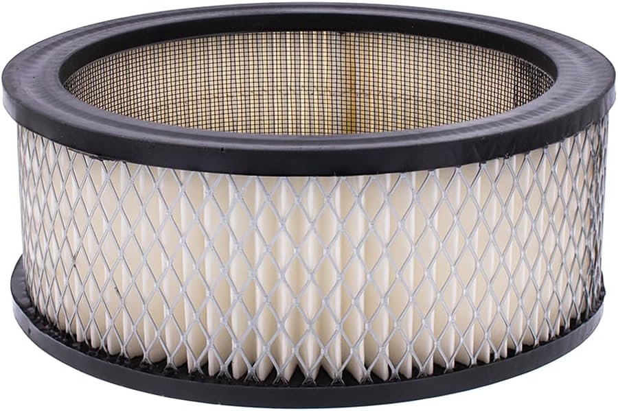 United Pacific S1106 Chrome 6 ⅜ inch Air Cleaner Assembly, Low Profile, Die-Cast Chrome Plated Wing Nut, Filter Included – One Air Cleaner Assembly