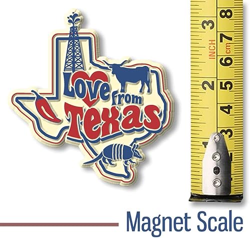 Miniatura 5 de Imán Vintage State Love from Texas por Classic Magnets, recuerdos coleccionables fabricados en los Estados Unidos, 2.8 x 3 pulgadas