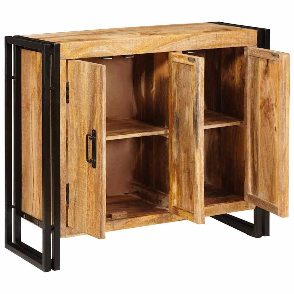 Vitrina Marrón 80 x 33 x 70 cm Madera Maciza de Mango