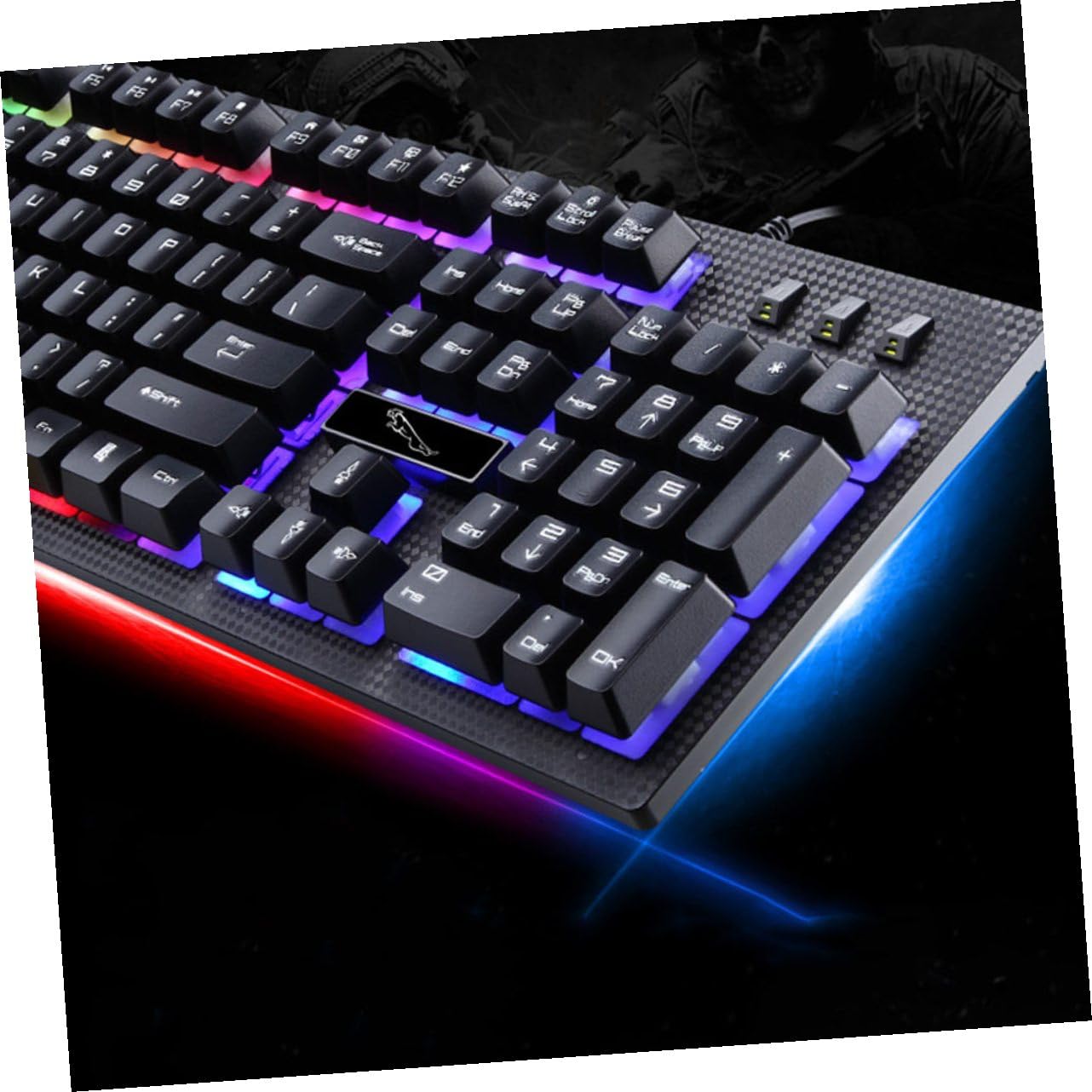 Clavier et Souris Gamer Filaire USB Lumineux Noir 104 Touches