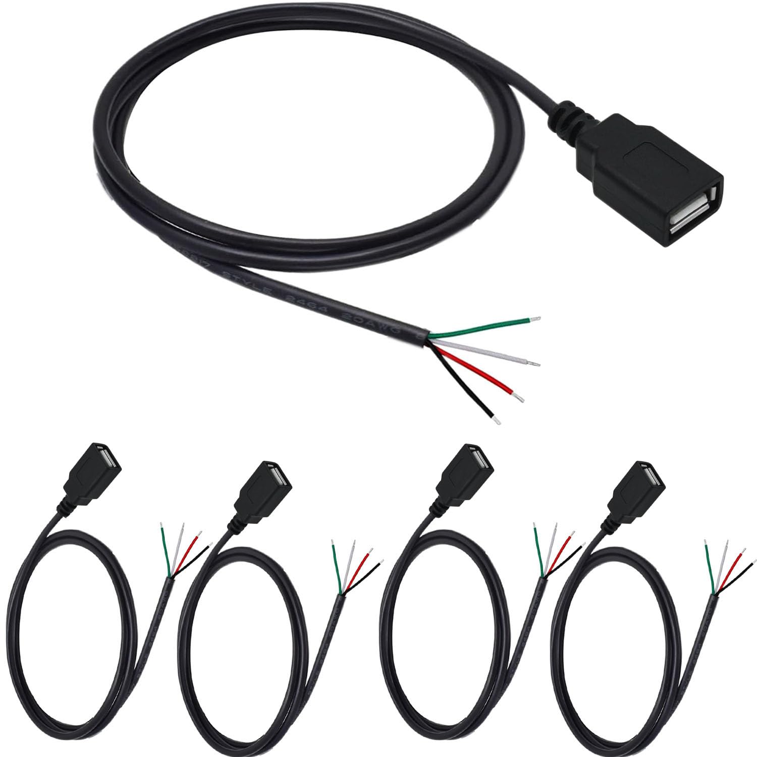 Queue De Cochon USBPrise USB Soudable6 Pièces Queue De Cochon USB De 03