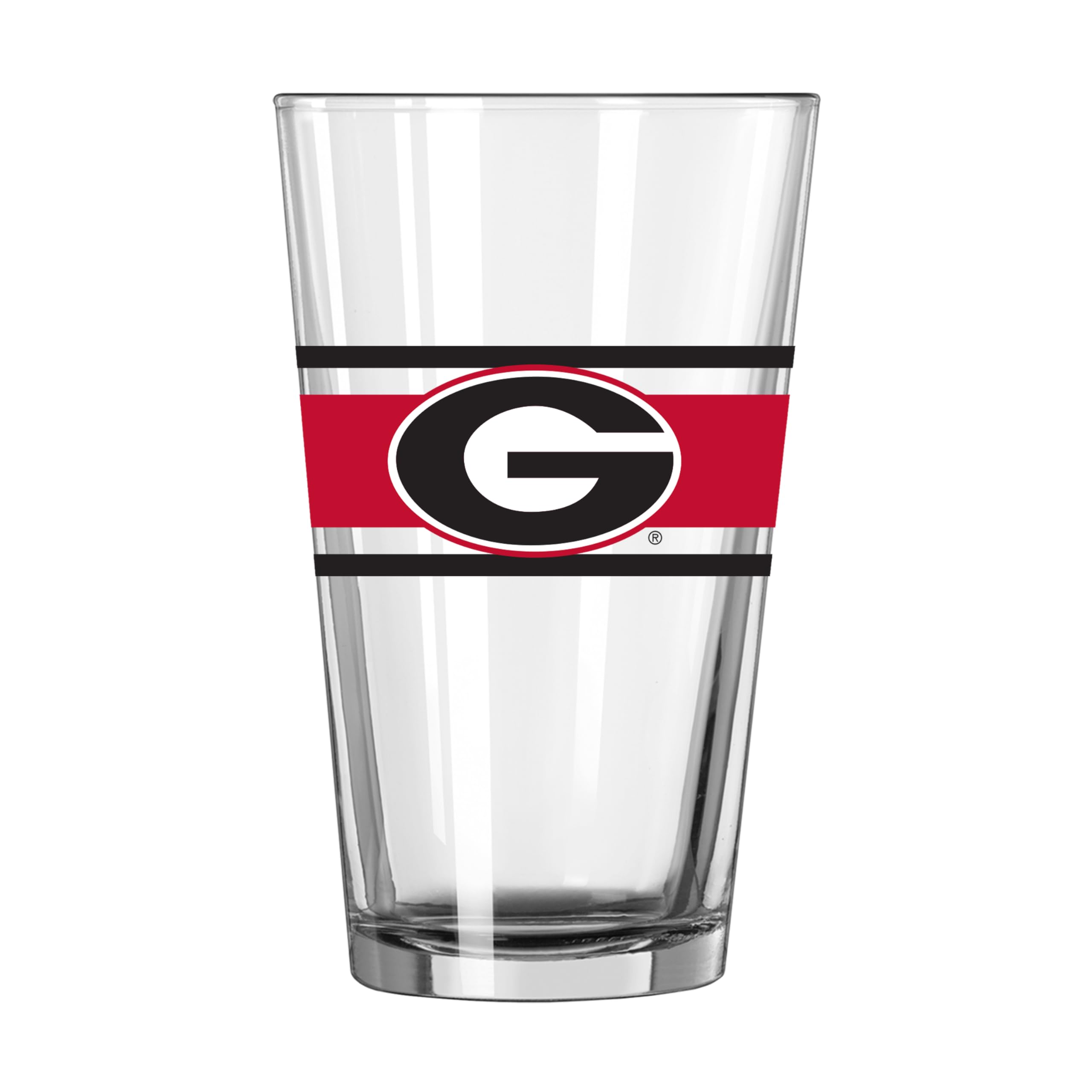 Logo Brands NCAA 16 oz Pint Glass - Durable Glass With Bold Team Color– Chip-Resistant Rim Drinkware For Fans, Tailgates, Home Bars &amp; Everyday Use