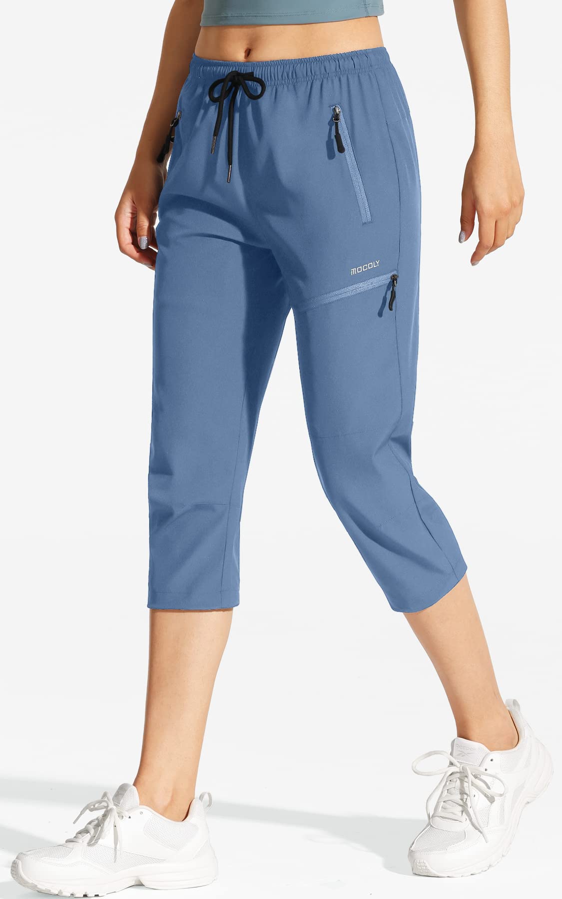 MOCOLY Pantaloni da Escursionismo da Donna Trekking Donna Asciugatura Rapida Traspiranti Pantaloni da Montagna UPF 50+ con Cerniera per attività All'aperto