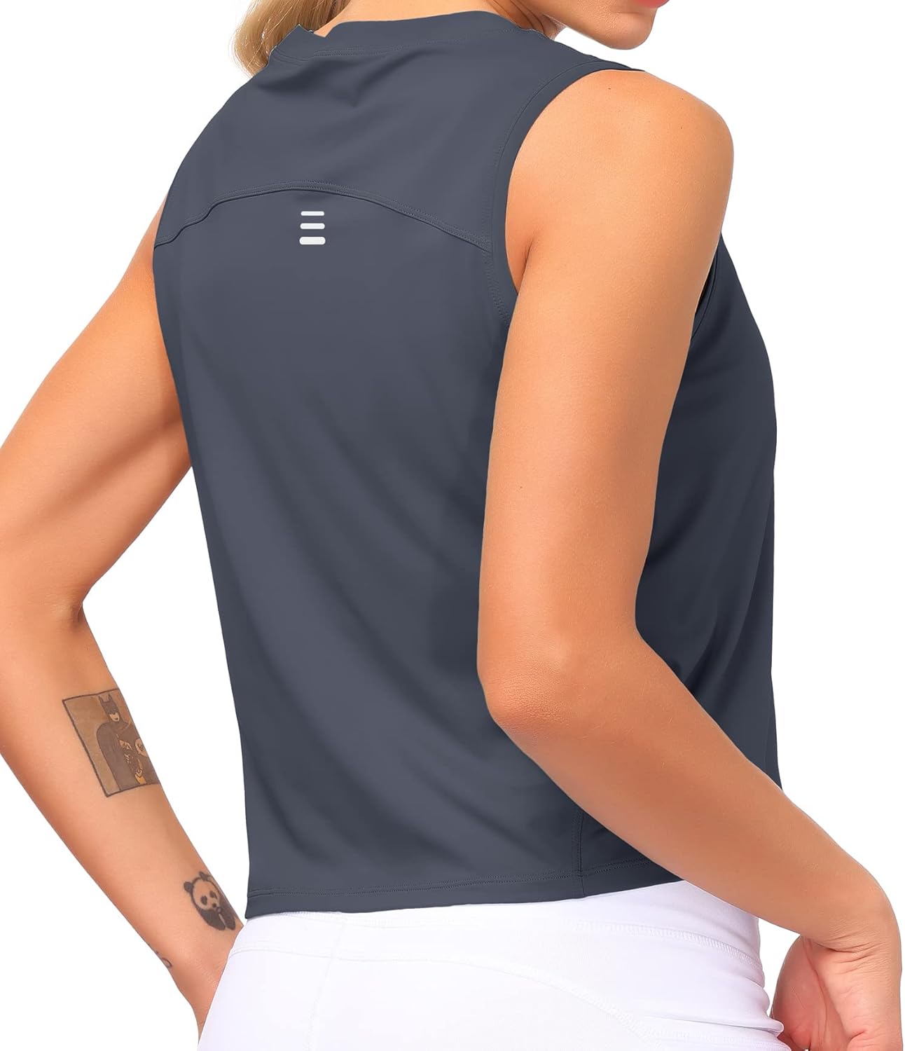 Dragon Fit Womens Ice Silk Workout Tank Tops Sleeveless Cropped Yoga Shirt for Running Gym Summer - Image 4