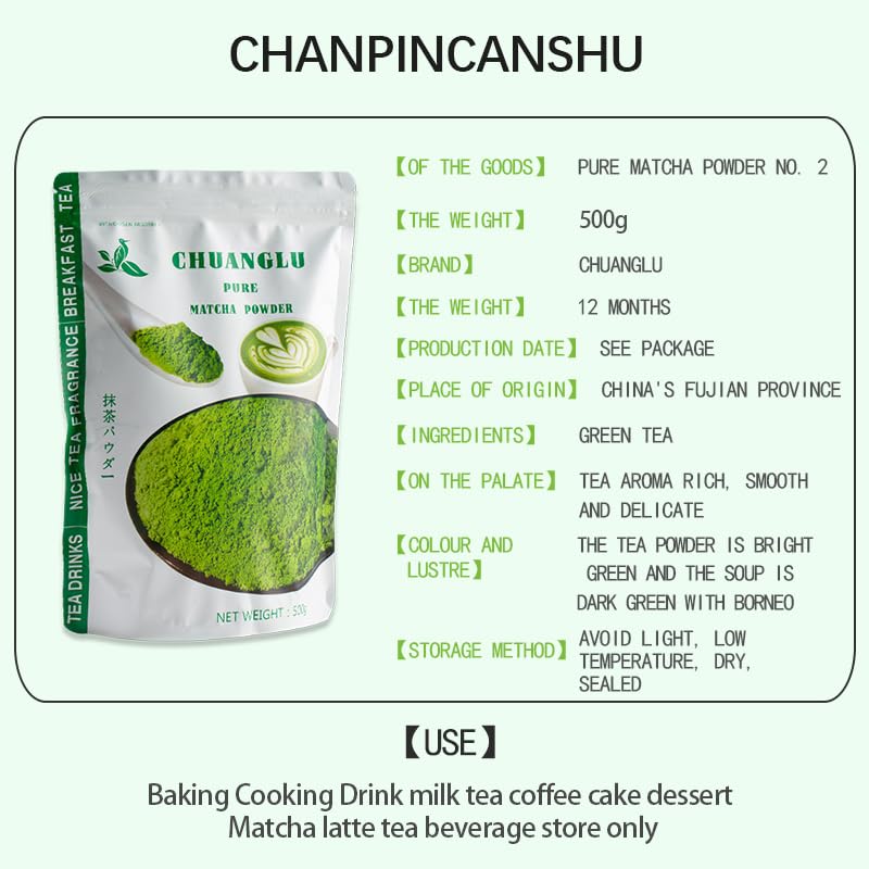 Polvo de Matcha grado culinario 500g miniatura 7
