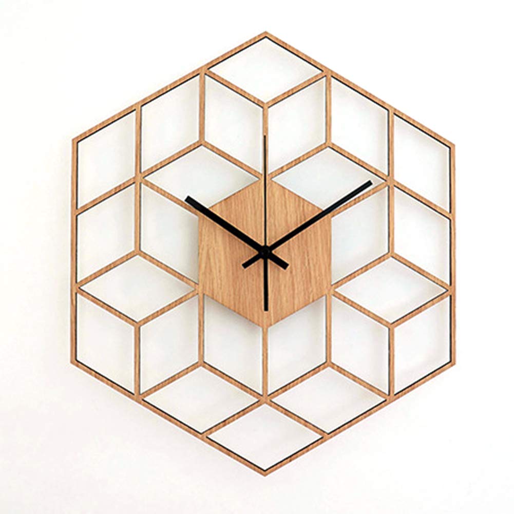 TBDdsd Wall clocks, Wall Clock Vintage, Metal without Tick Sounds Pm Silent Decorative Kitchen Living Room Bedroom - 35 X 40Cm