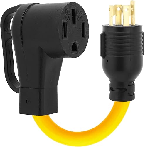 Cable adaptador Nema L14-30P a 14-50R, generador de 30 amperios macho a cable adaptador hembra de 50 amperios, adaptador de generador a secadora,