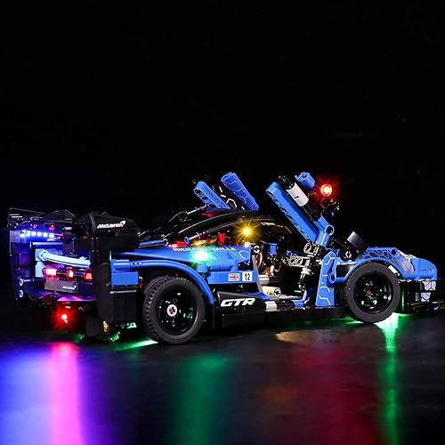 Miniatura 7 de T-Club Kit de luces LED para Lego Technic McLaren Senna GTR 42123 USB y batería (LED incluidos, sin kit de Lego