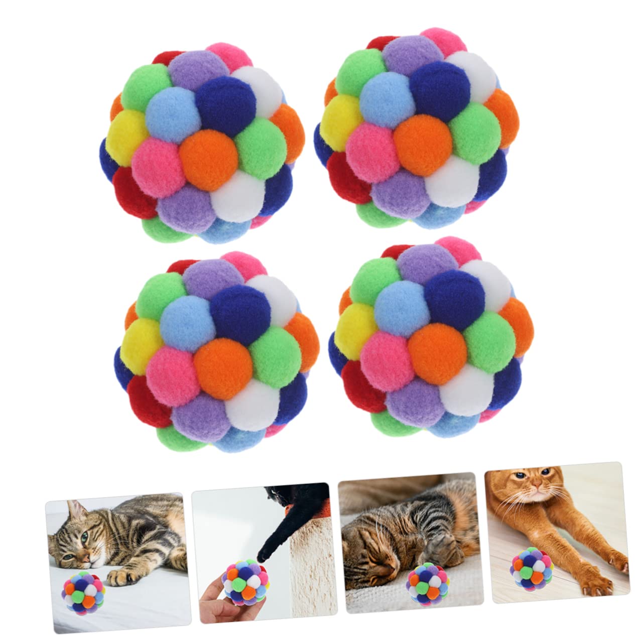 Kisangel 20piezas Bolas Interactivas para Gatos Juguetes De Entrenamiento para Kittens De Cascabeles Estimulantes y Divertidos para Mascotas Casa