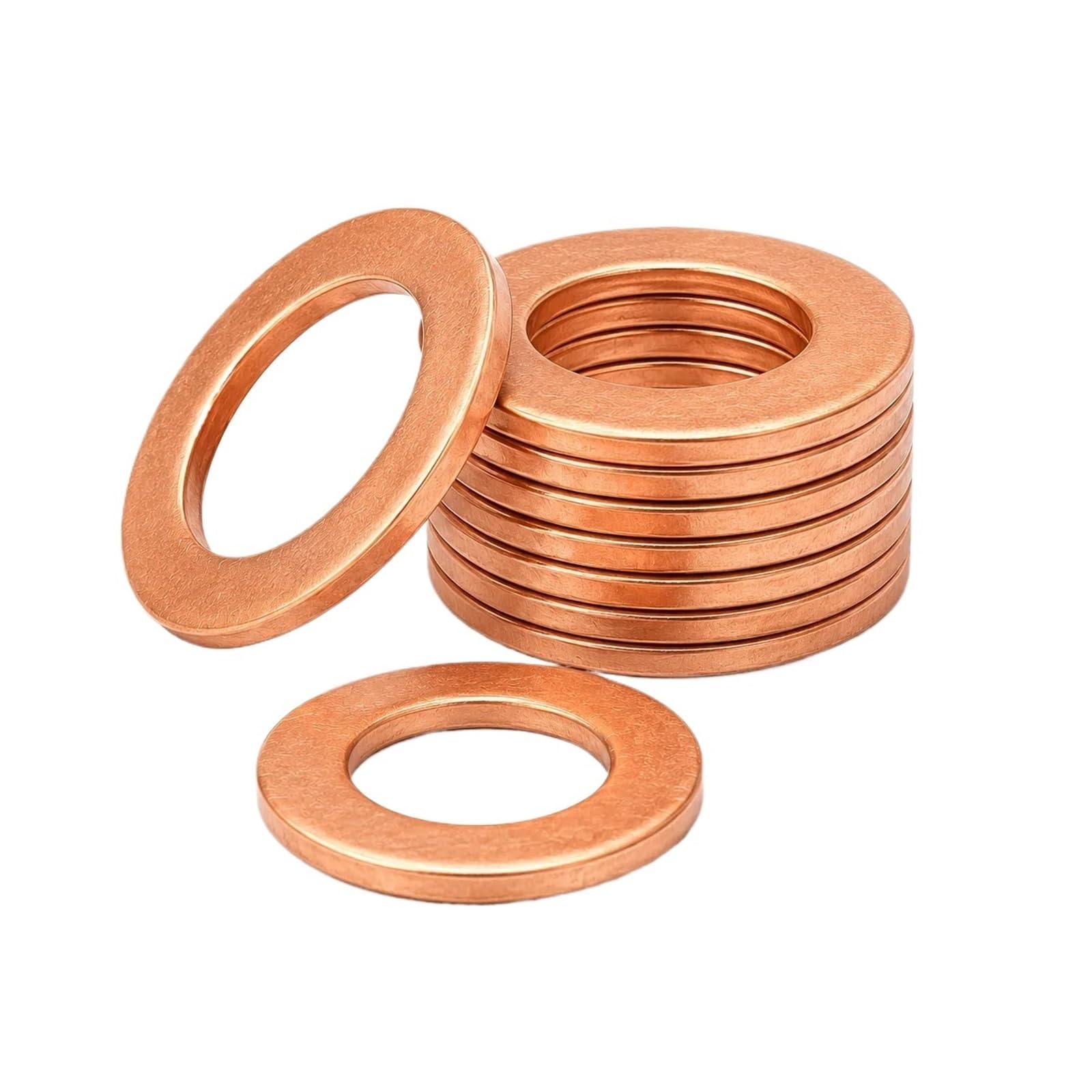 Flache Unterlegscheibe 150/178-teiliges Rotkupfer-Unterlegscheiben-Sortiment-Set M3-M30 fester Dichtungsring(Set A-(150 Pcs))
