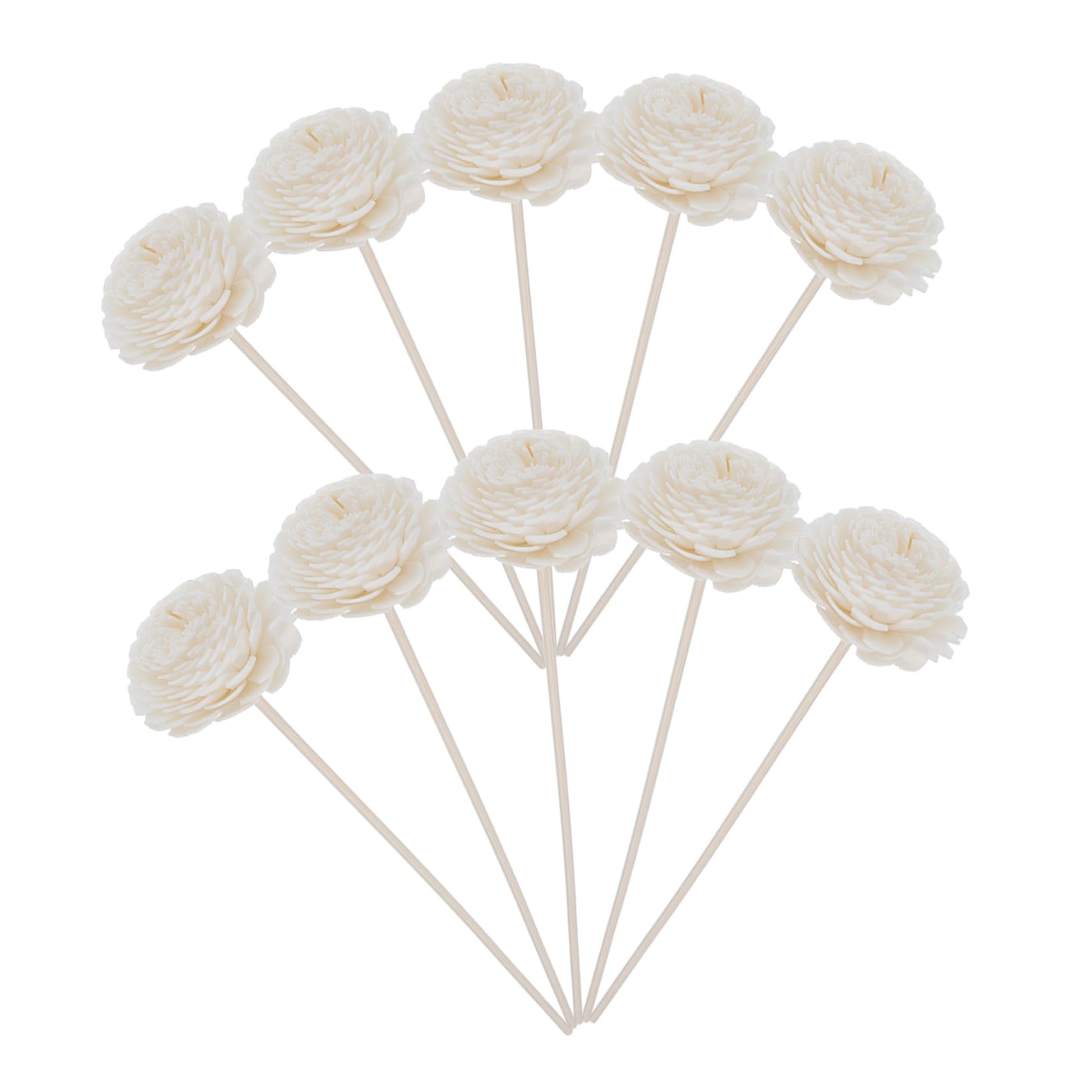 4 Sets künstliche Duftstäbchen, Aroma-Diffusorstäbchen, Ersatzdiffusorstäbchen, Aroma-Stäbchen, ätherisches Öl, Diffusor, Aromadiffus-Stäbchen, Beige, Holz, 10 Stück x 4/1820 (5)