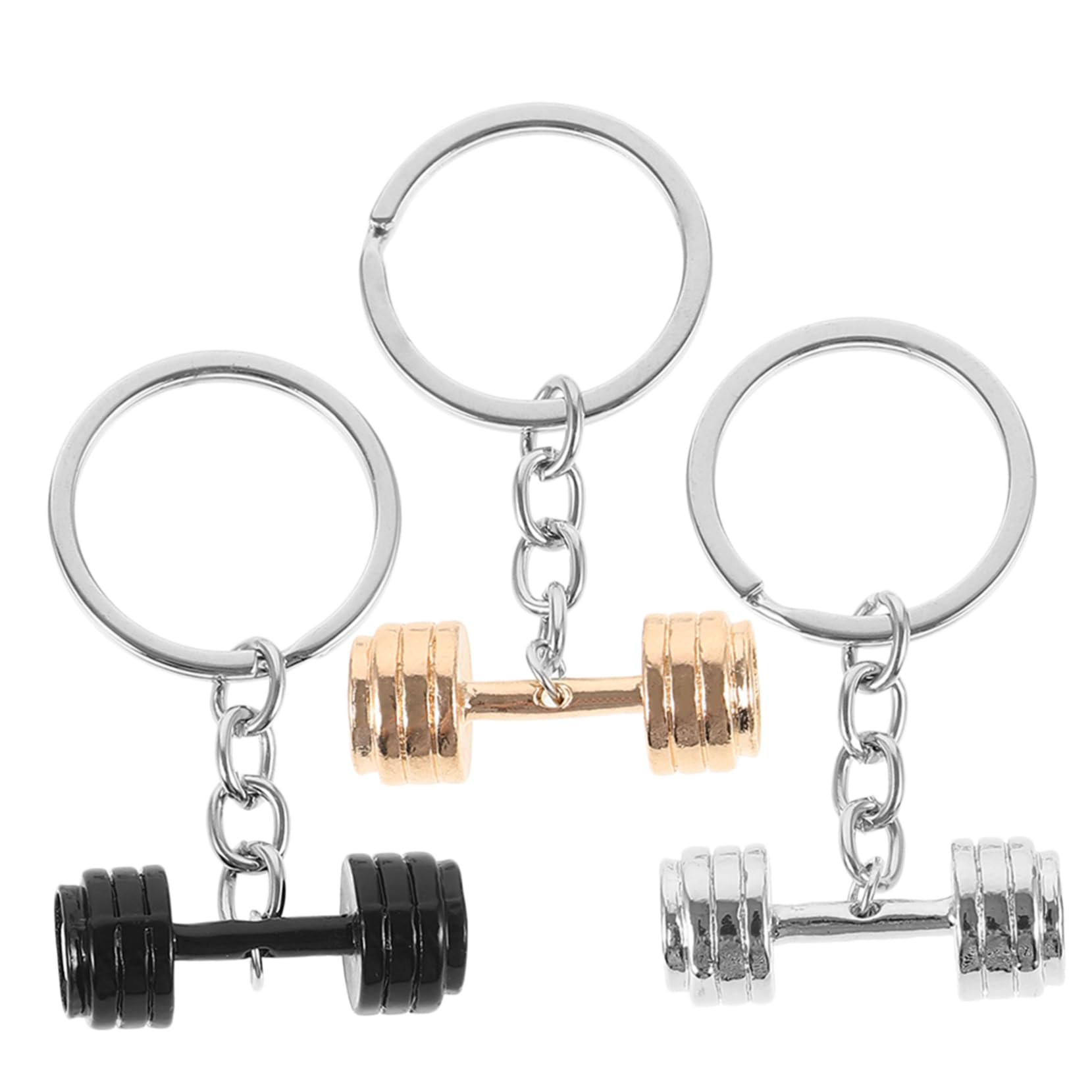 CALLARON 9stuks Dumbbell Sleutelhangers Van Creatieve Sleutelhanger Voor Vaderdag Lichtgewicht Duurzaam Perfecte Accessoire Voor Tassen Sleutels Stijlvol Ontwerp Ferrolegering