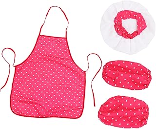 ERINGOGO 3Piezas Disfraz Delantal de Gorro y Manualidades y Cocina Infantil