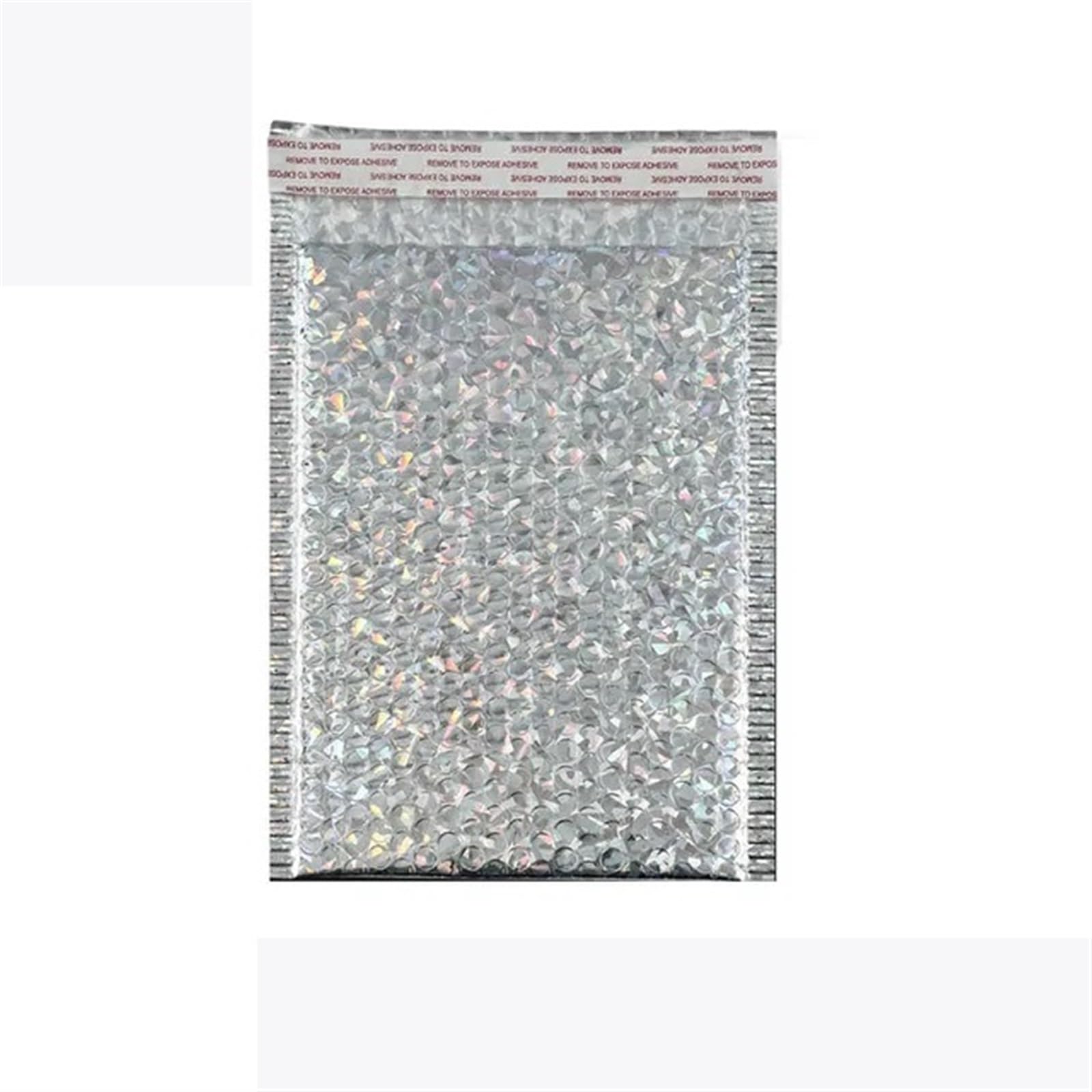 Buste Imbottite per Spedizioni 50 PCS Bubble Mailers Bubble Mailer Self Seal Padded Envelopes Gift Bags Laser Packaging Envelope Bags for Book(Silvery Laser,18 * 23cm)